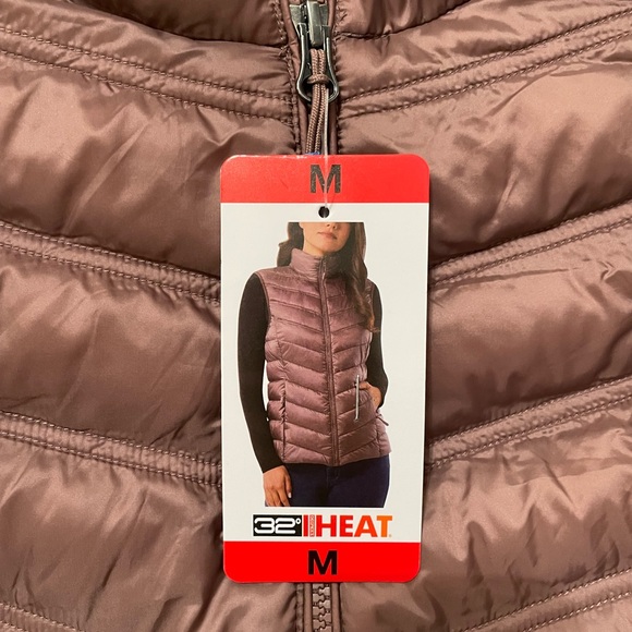 32 Degrees Heat Pinkish-Brown color Quilted Puffer Vest | Size Medium - Picture 5 of 12